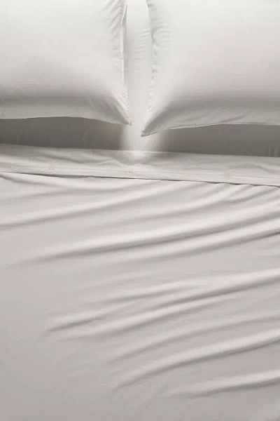 Anthropologie Taylor Organic Cotton Percale Embroidered Sheet Setu200b In White