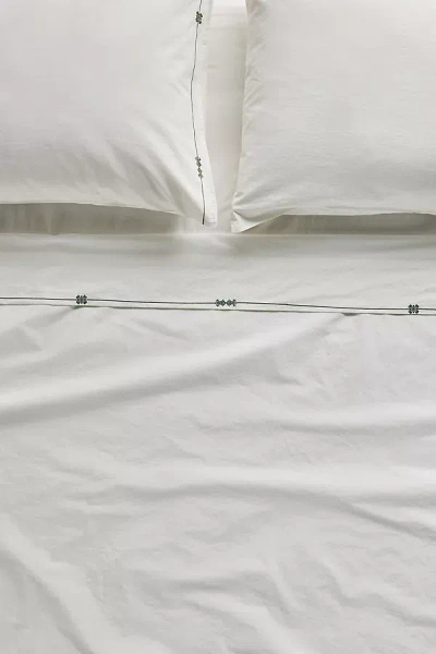 Anthropologie Taylor Organic Cotton Percale Embroidered Sheet Setu200b