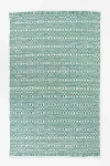 Anthropologie Flatwoven Indoor/outdoor Geometric Rug In Green