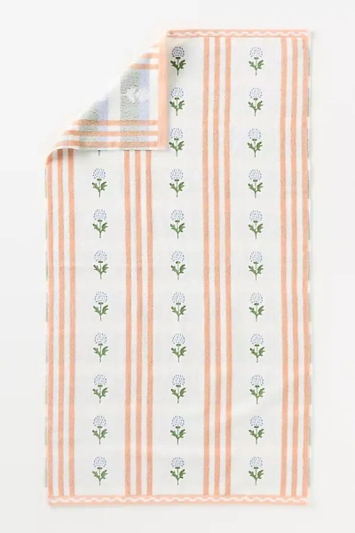 Anthropologie Tess Cotton Woven Floral Towel Collection In Multi