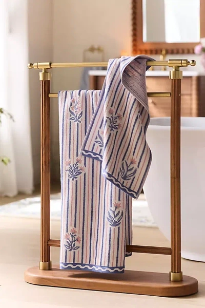 Anthropologie Tess Cotton Woven Floral Towel Collection In Multi