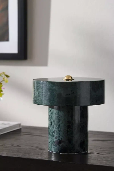 Anthropologie Tessari Washed Marble Accent Table Lamp In Green