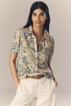 Anthropologie The Aly Puff-sleeve Blouse By Pilcro