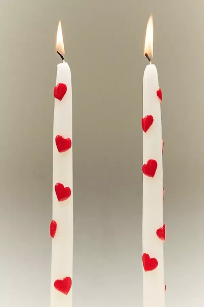 Anthropologie The Amour Taper Candles, Set Of 2 In White