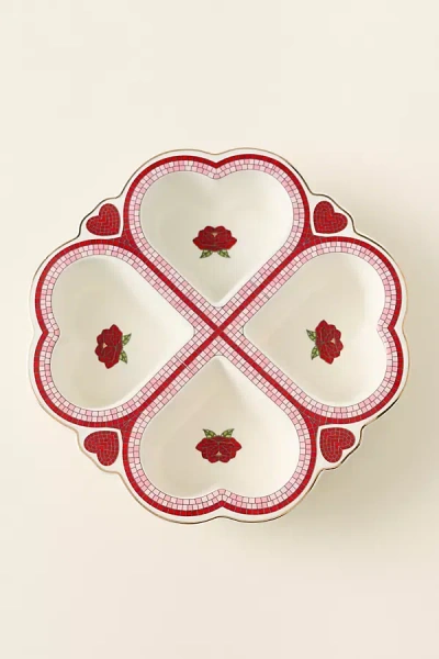 Anthropologie The Bistro Tile Stoneware Muffin Pan: Valentine's Edition In Multi