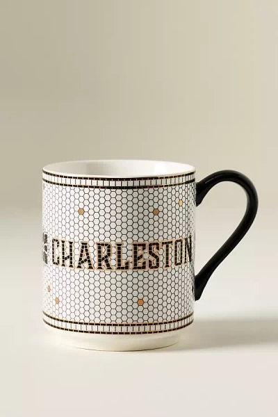 Anthropologie The Bistro Tile Stoneware Mug: Jetsetter Edition In Multi