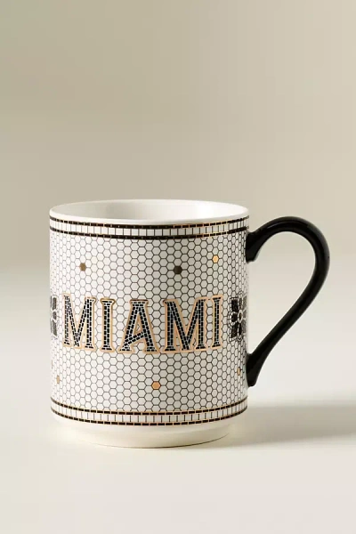 Anthropologie The Bistro Tile Stoneware Mug: Jetsetter Edition In Multi