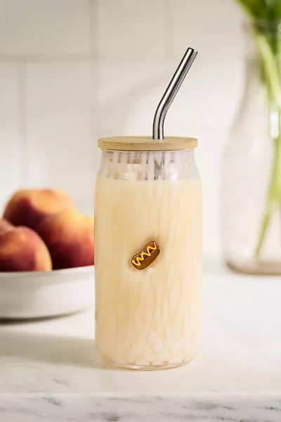 Anthropologie The Confetti Icon Juice Glass Tumbler With Lid In Brown
