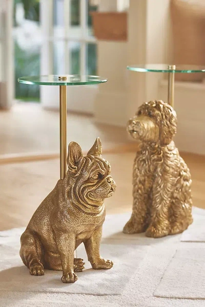 Anthropologie The Dog Icon Side Table In Gold