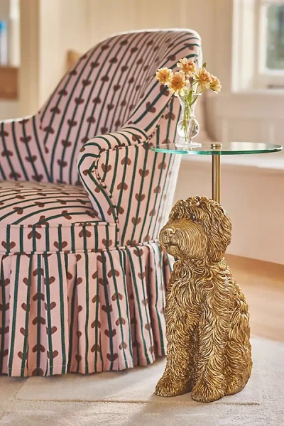 Anthropologie The Dog Icon Side Table In Gold