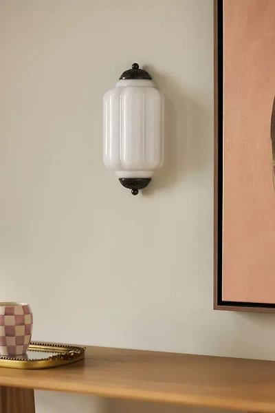 Anthropologie Eloise Glass Flush Sconce In Black