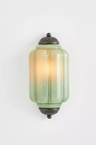 Anthropologie Eloise Glass Flush Sconce In Animal Print