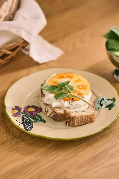 Anthropologie The Faye Icon Stoneware Dessert Plate: Fall Edition In Multi