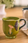 Anthropologie The Faye Icon Stoneware Mug: Fall Edition In Green