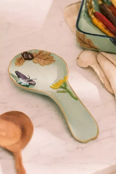 Anthropologie The Faye Icon Stoneware Spoon Rest: Fall Edition In Multi