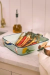 Anthropologie The Faye Icon Stoneware Square Baking Dish: Fall Edition In Multi