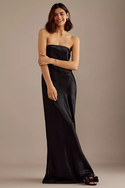 strapless open back dress High Life Rose Gold Sequin Square Neck Split Front Maxi Dress – Club L  London