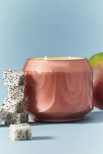 Anthropologie The Gather Candle By : Fruity Dragon Fruit & Mango In Brown