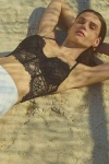 Anthropologie Lace Bustier Bralette In Black