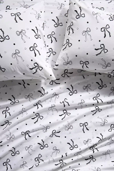 Anthropologie Organic Cotton Percale Printed Sheet Set
