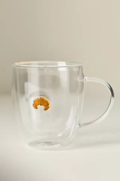Anthropologie The Icon Glass Mug In Transparent
