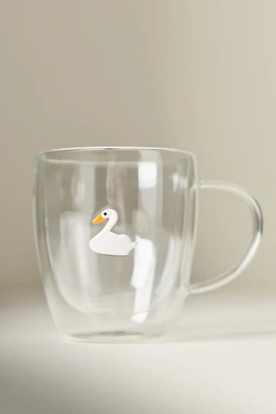Anthropologie The Icon Glass Mug In Transparent