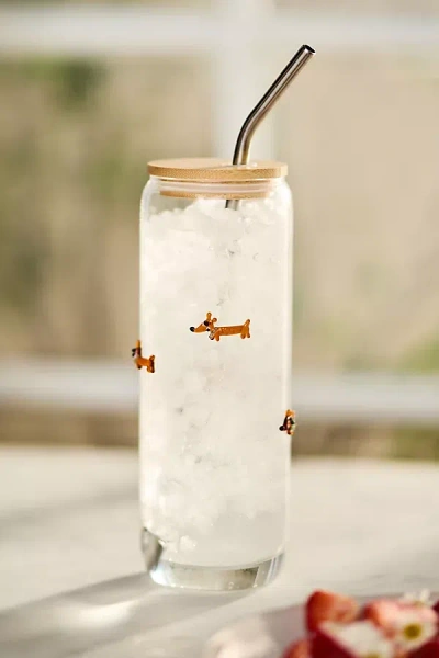 Anthropologie The Icon Juice Glass Large Tumbler With Lid In Transparent