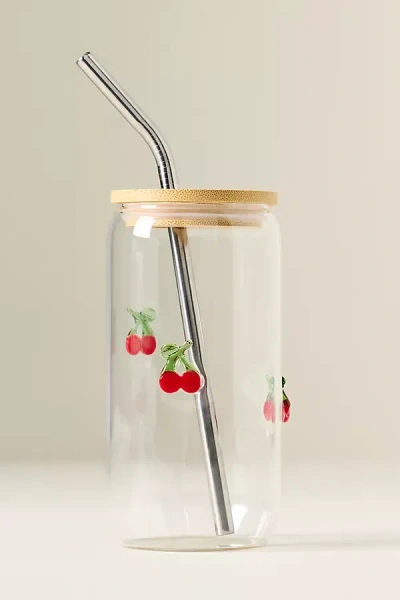 Anthropologie The Icon Juice Glass Tumbler With Lid In Transparent