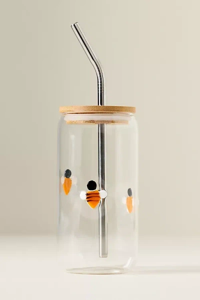 Anthropologie The Icon Juice Glass Tumbler With Lid In Transparent