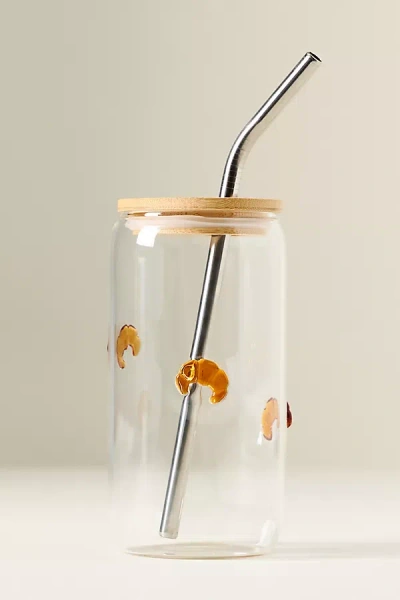 Anthropologie The Icon Juice Glass Tumbler With Lid In Transparent