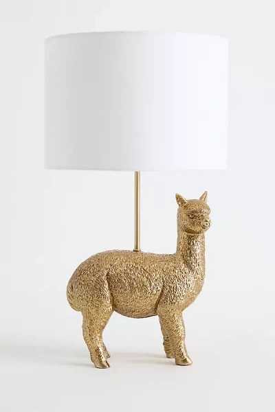 Anthropologie The Icon Table Lamp: Alpaca Edition In White