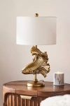 Anthropologie The Icon Table Lamp: Fish Edition In Gold