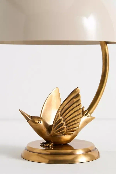 Anthropologie The Icon Table Lamp: Hummingbird Edition In Gold