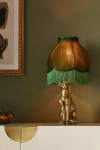 Anthropologie Felidae Table Lamp In Green