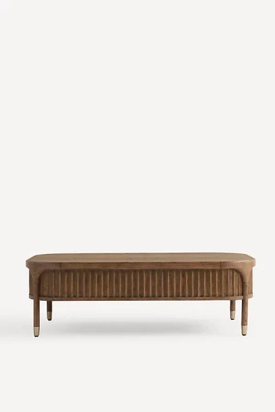 Anthropologie The Isla Fluted-wood Coffee Table In Brown