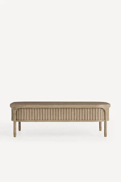 Anthropologie The Isla Fluted-wood Coffee Table In Neutral