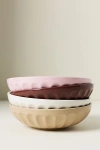 Anthropologie The Latte Stoneware Mini Bowl, Set Of 4: Amelie Edition In Multi