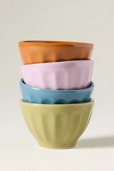 Anthropologie The Latte Stoneware Mini Bowl, Set Of 4: Amelie Edition