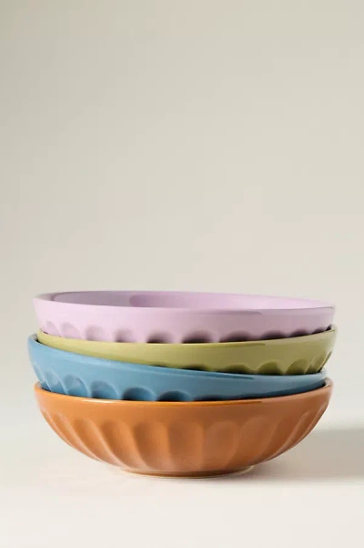 Anthropologie The Latte Stoneware Pasta Bowl, Set Of 4: Amelie Edition