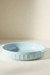 Anthropologie Amelie Latte Portuguese Stoneware Pie Dish In Blue