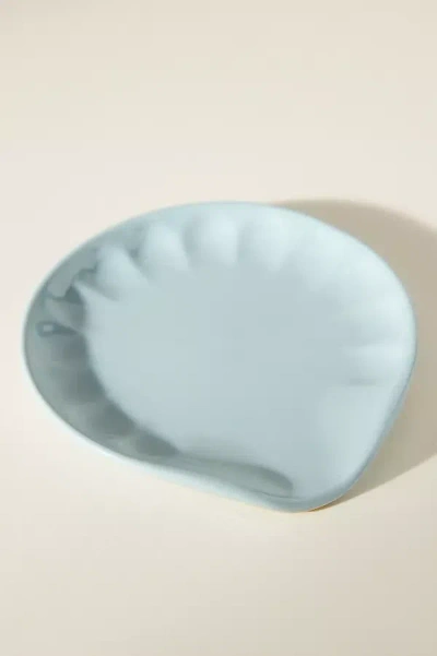 Anthropologie Amelie Latte Portuguese Stoneware Spoon Rest In Blue