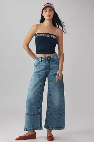 Anthropologie The Myra Low-rise Tapered Jeans By Pilcro: Ankle Edition In Blue