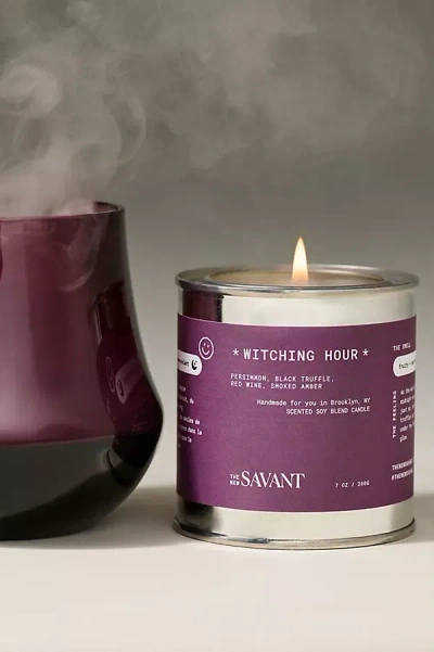 Anthropologie The New Savant Fruity Witching Hour Tinned Candle In Purple