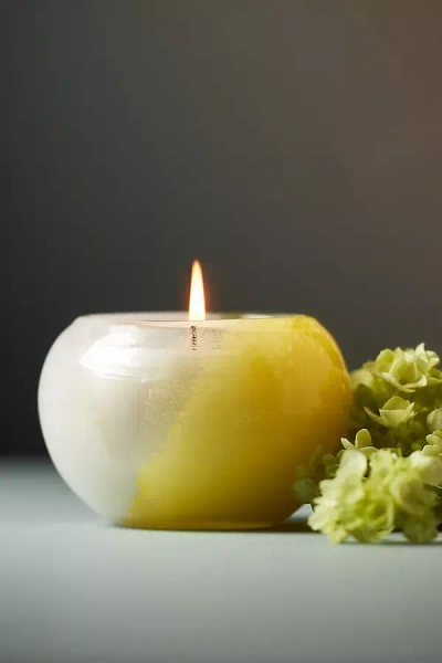 Anthropologie The Optimist Fresh Emerald Sage & Citrine Glass Candle