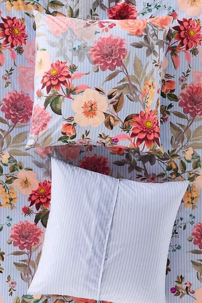 Anthropologie The Organic Cotton Printed Percale Euro Sham In Multi