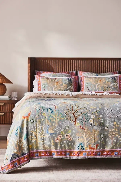 Anthropologie The Printed Cotton-slub Duvet Collection