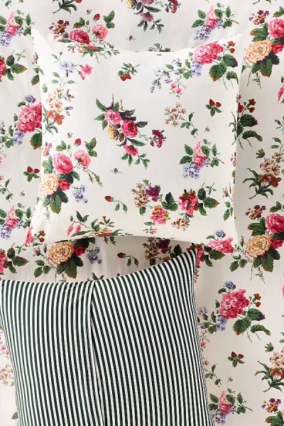 Anthropologie The Printed Cotton-slub Euro Sham In Multi