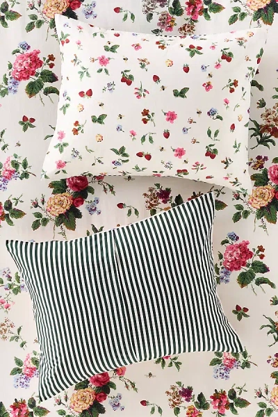 Anthropologie The Printed Cotton-slub Pillow Shams, Set Of 2 In Multi