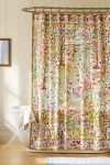 Anthropologie The Printed Cotton Slub Shower Curtain Collection In Multi
