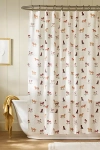 Anthropologie The Printed Cotton Slub Shower Curtain Collection In Neutral
